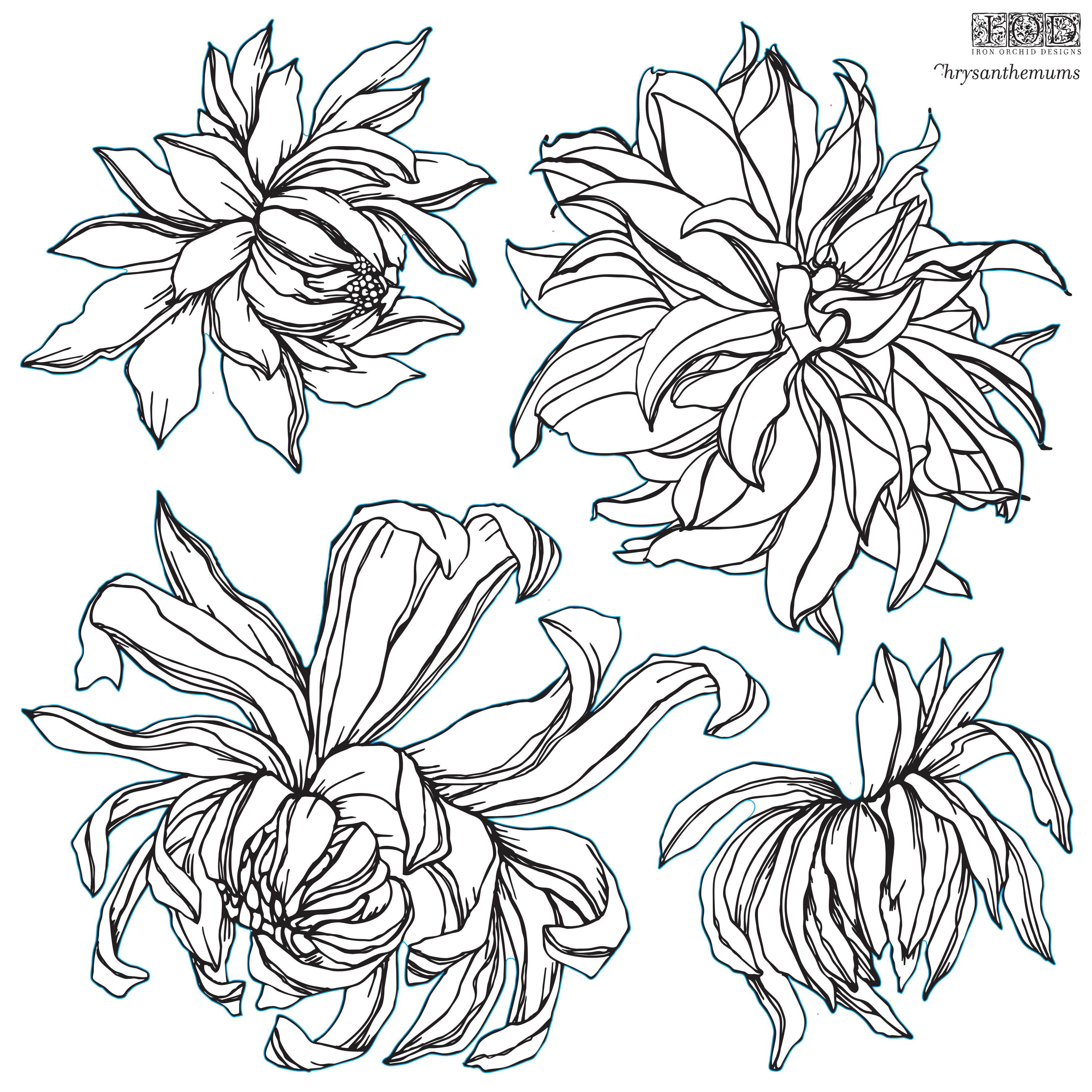 IOD Stamp - Chrysanthemums (Retired)
