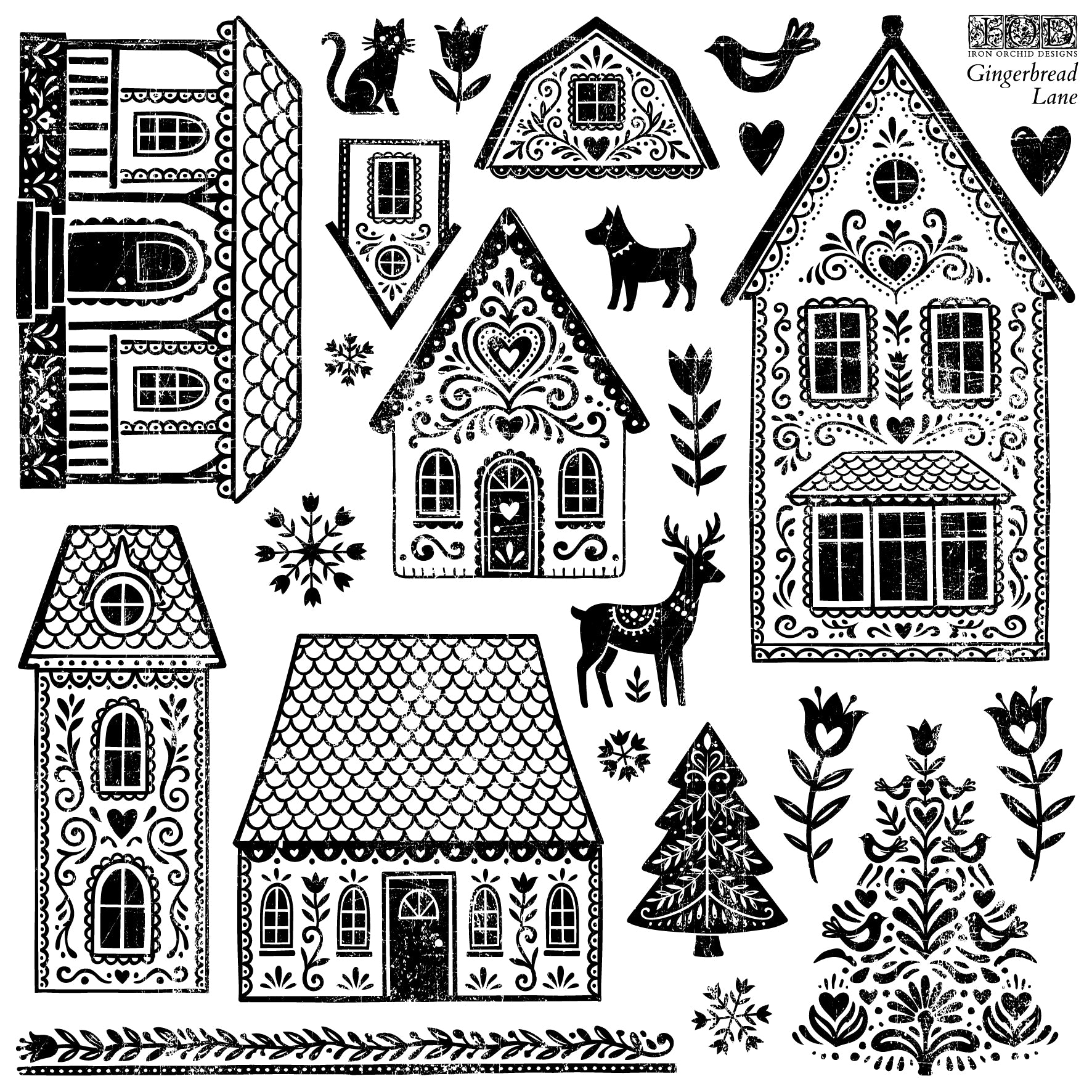IOD Stamp - Gingerbread Lane