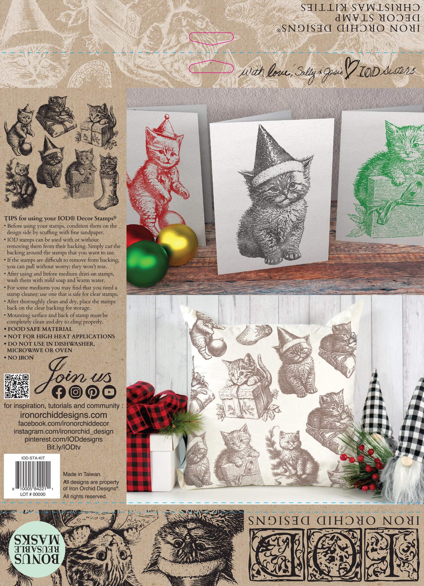 IOD Stamp - Christmas Kitties (Retired)