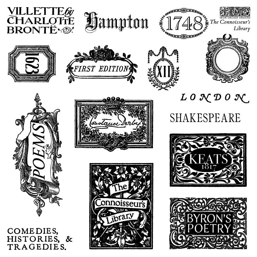 IOD Stamp Set - The Connoisseur's Library