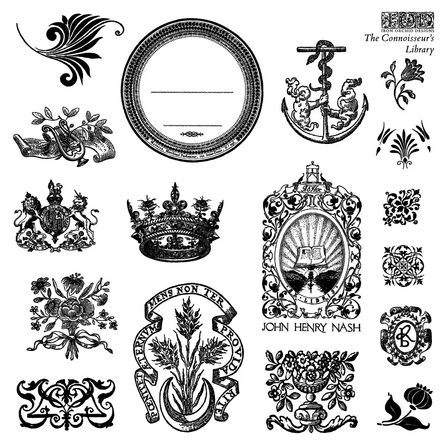 IOD Stamp Set - The Connoisseur's Library