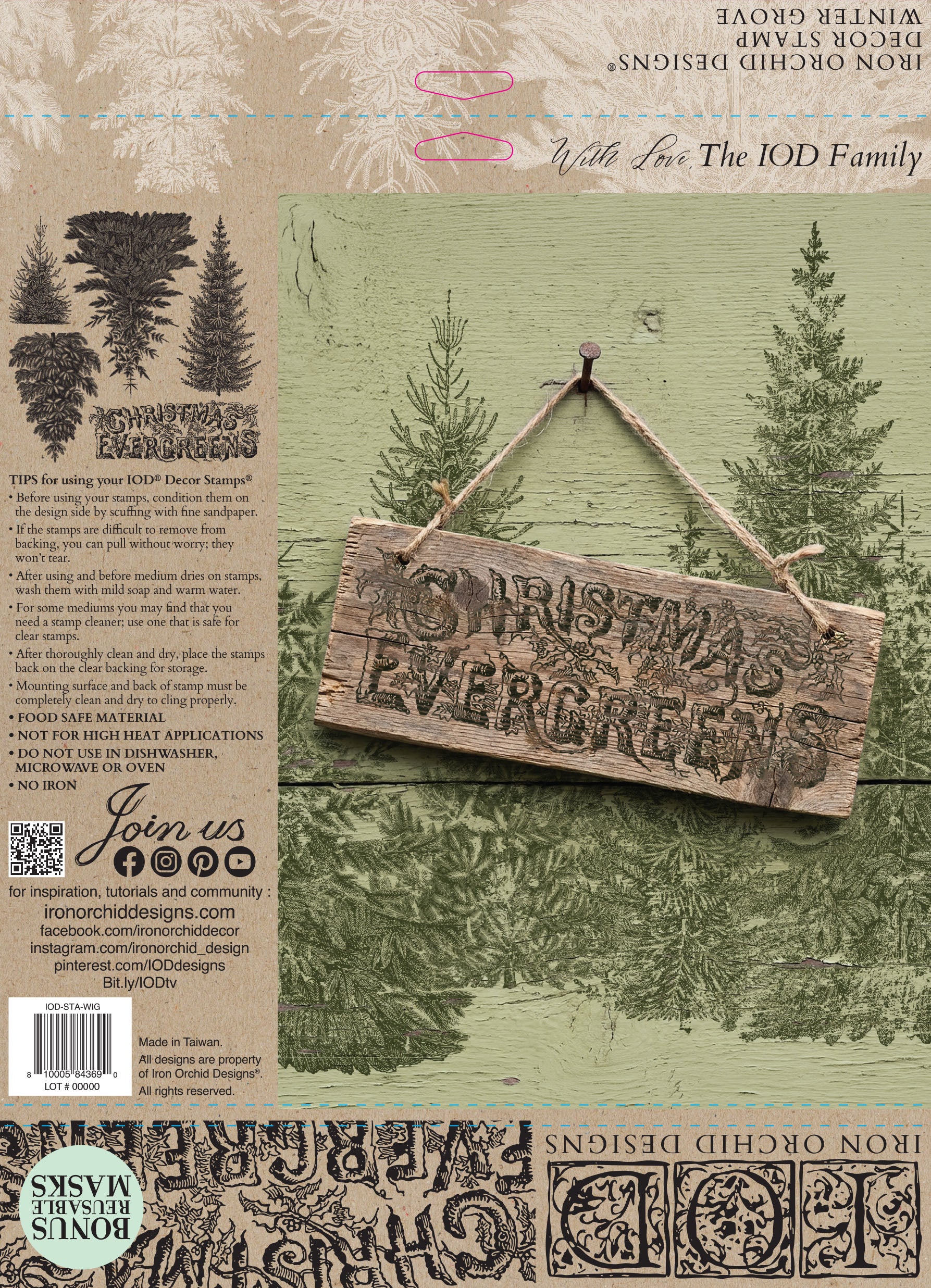 IOD Stamp - Winter Grove