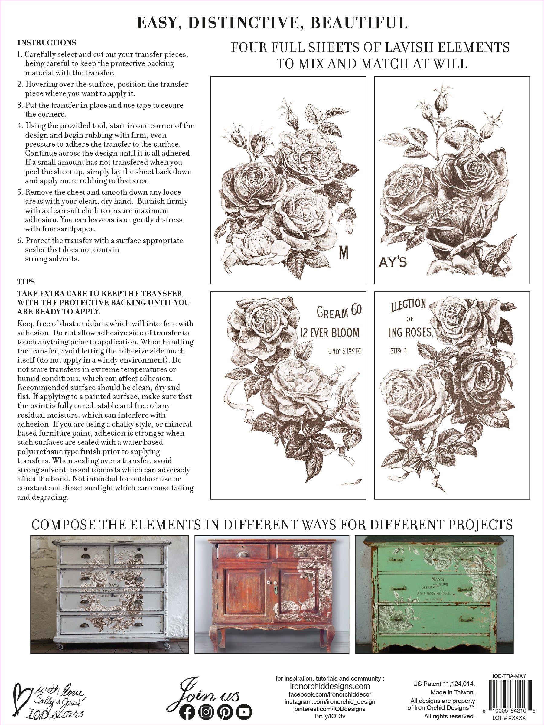 IOD Transfer - May's Roses