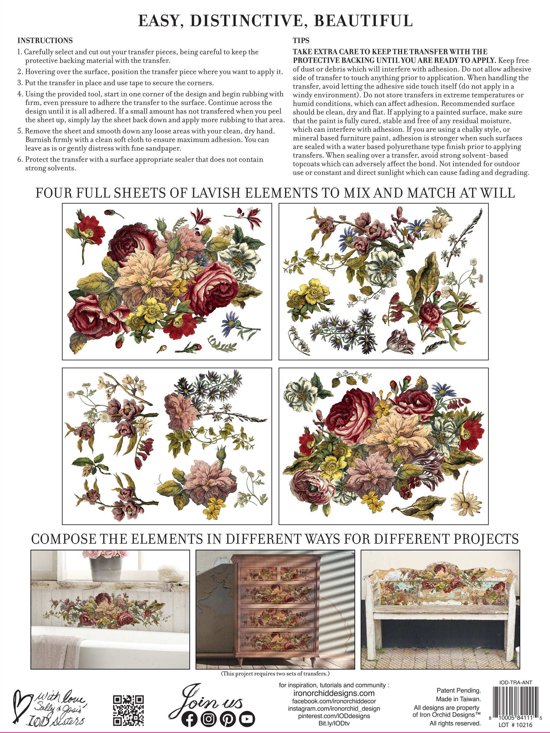IOD Transfer - Floral Anthology