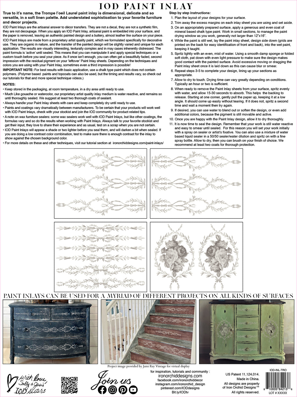 IOD Paint Inlay - Trompe L'Oeil Laurel