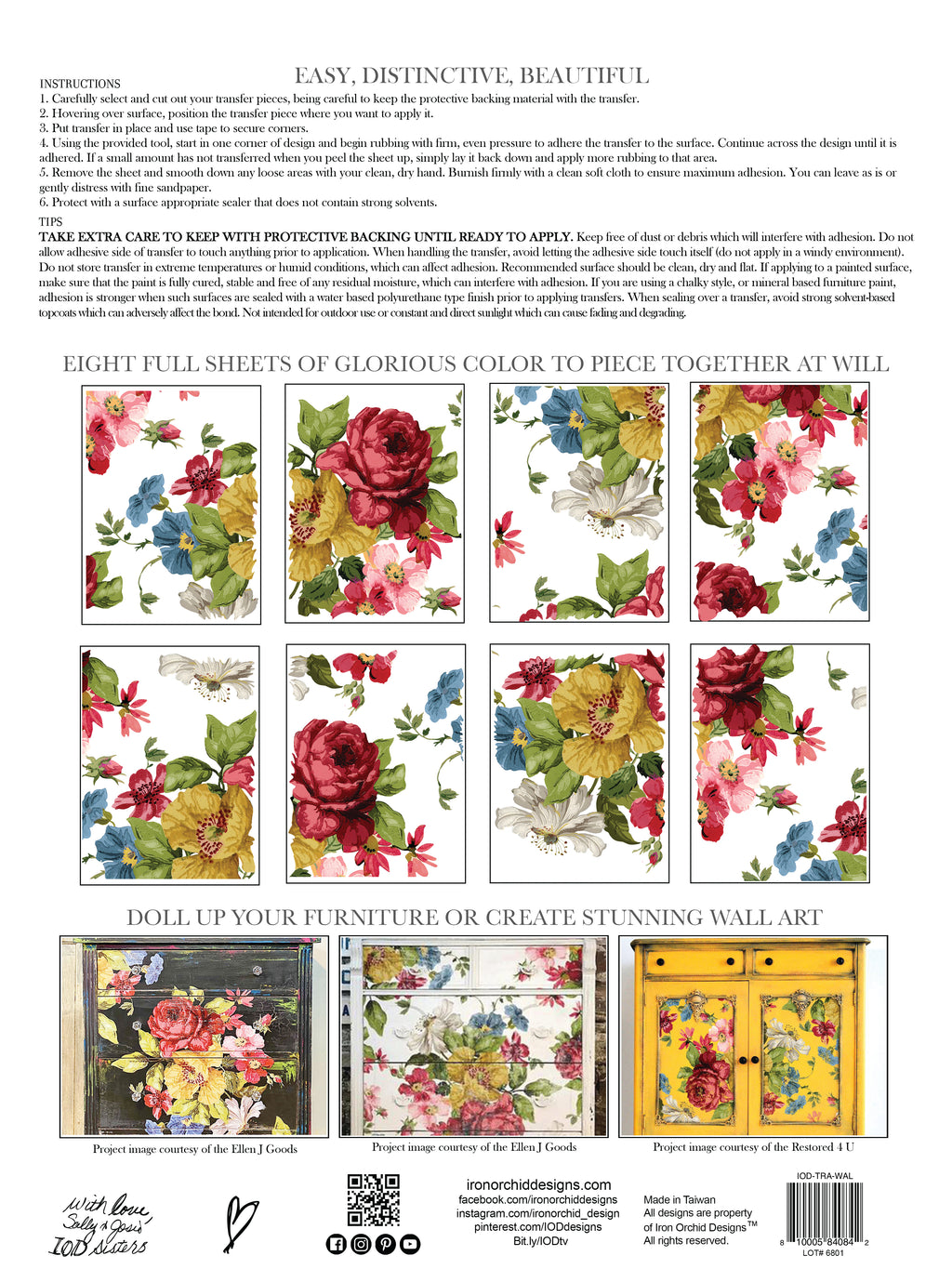 IOD Transfer - Wall Flower