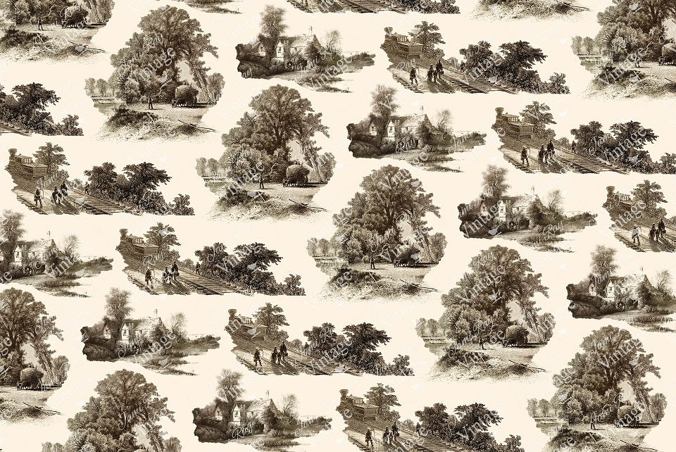 JRV Decoupage Paper - Industrial Toile