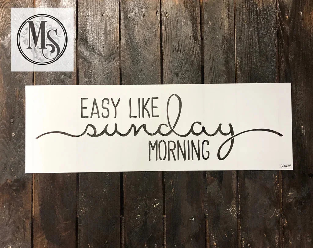 Muddaritaville Stencil - Easy Like Sunday Morning