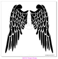 Muddaritaville Stencil - Angel Wings - Small