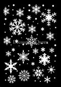 Decoupage Queen Stencil A4 - Falling Snowflakes
