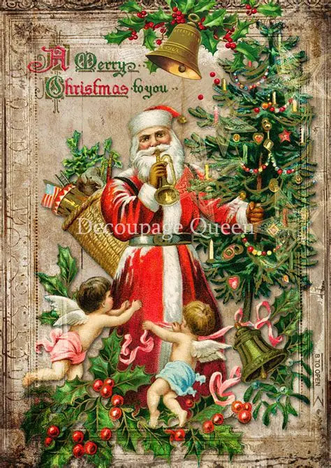 Decoupage Queen Rice Paper A4 - A Merry Christmas to You