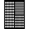 Decoupage Queen Stencil A4 - Multi Harlequin