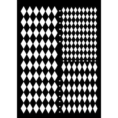 Decoupage Queen Stencil A4 - Multi Harlequin