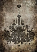 Decoupage Queen Rice Paper - Crystal Chandelier
