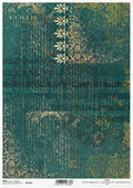 Decoupage Queen Rice Paper A4 - ITD Collection Emerald with Gold Script