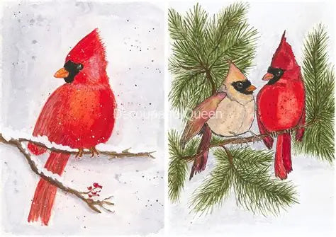 Decoupage Queen Rice Paper A4 - Old To Ooh La La Red Birds