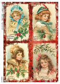 Decoupage Queen Rice Paper A4 - Paper Designs Christmas 0338