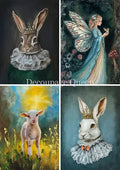 Decoupage Queen Rice Paper A4 - Teresa Rene Art - Spring '25 Four Pack