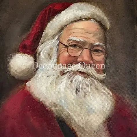Decoupage Queen Rice Paper A4 - Santa Portrait