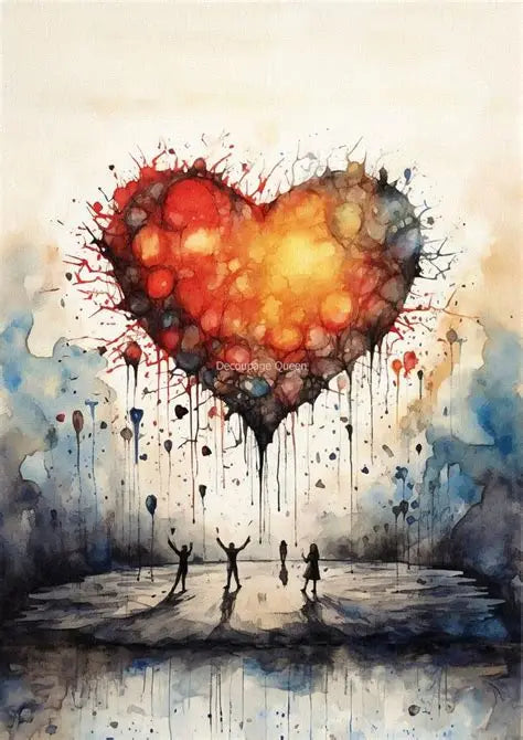 Decoupage Queen Rice Paper A4 - The Heart of Emotions by Andy Skinner