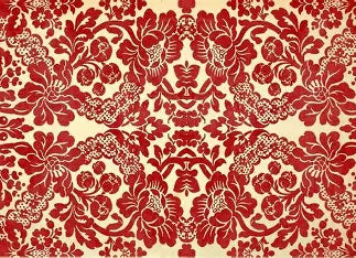 Roycycled Decoupage Paper - Red Damask