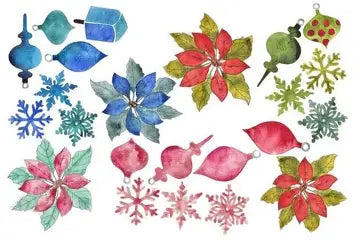 Roycycled Decoupage Paper - Watercolour Christmas (Retired)