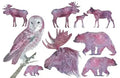Roycycled Decoupage Paper - Fall Animals Silhouettes (Retired)