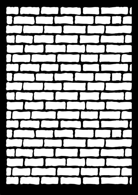 Decoupage Queen Stencil - Brick Wall
