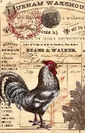 Roycycled Decoupage Paper - Rooster Ephemera (Retired)
