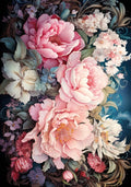 Decoupage Queen Rice Paper A4 - LeBlanche Peony Garden