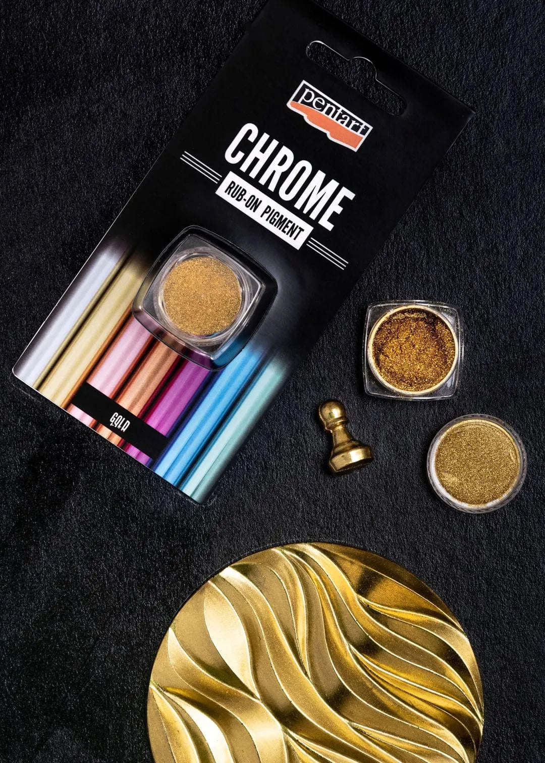 Pentart Chrome Rub-On Pigment Powder - Gold