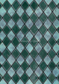 Decoupage Queen Rice Paper A4 - Teal Handpainted Harlequin