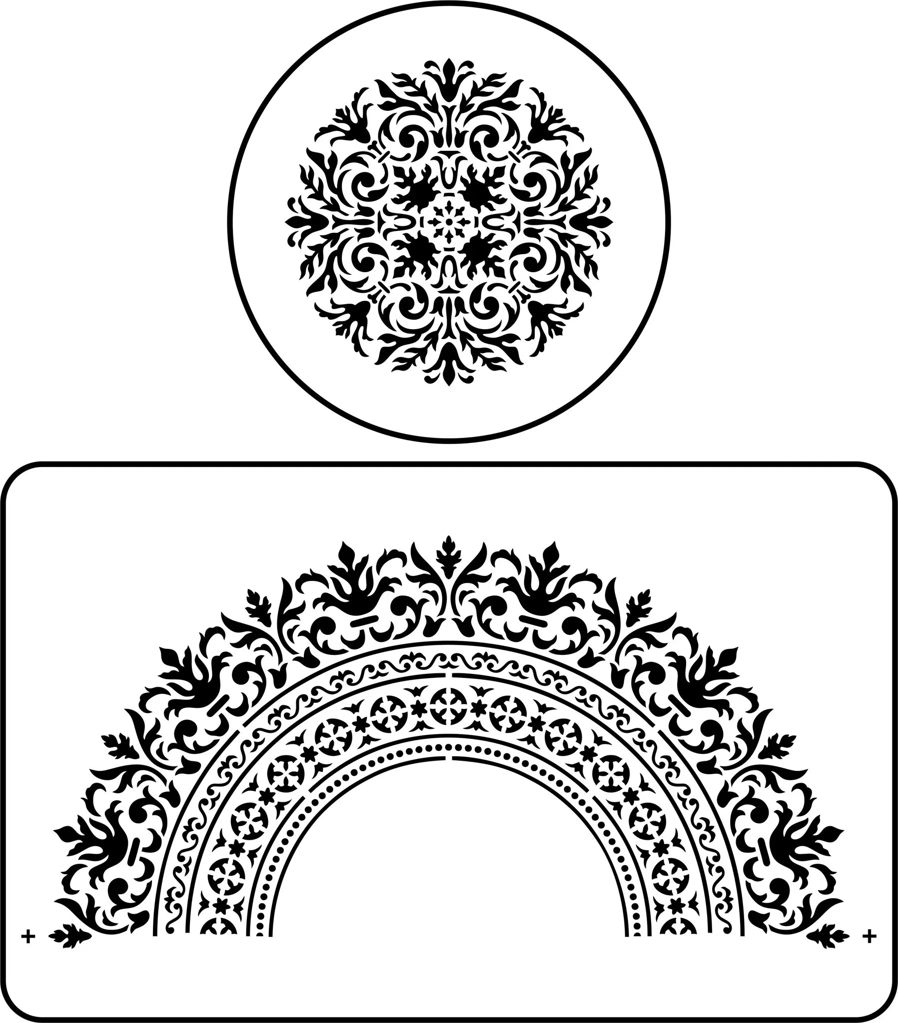 JRV Stencil by Mara - Royal Medallion