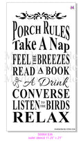 Muddaritaville Stencil - Porch Rules