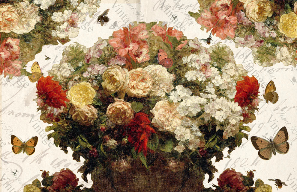 JRV Medium Rice Paper - Bouquet of Flowers
