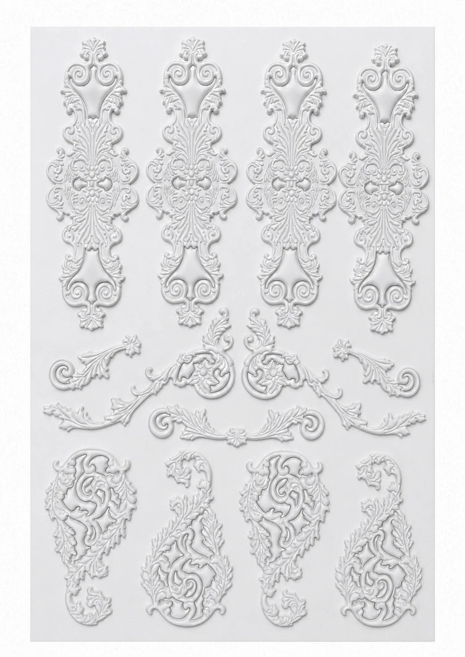 Decoupage Queen - LaBlanche Baroque Scrollwork Embellishment Sticker Sheet