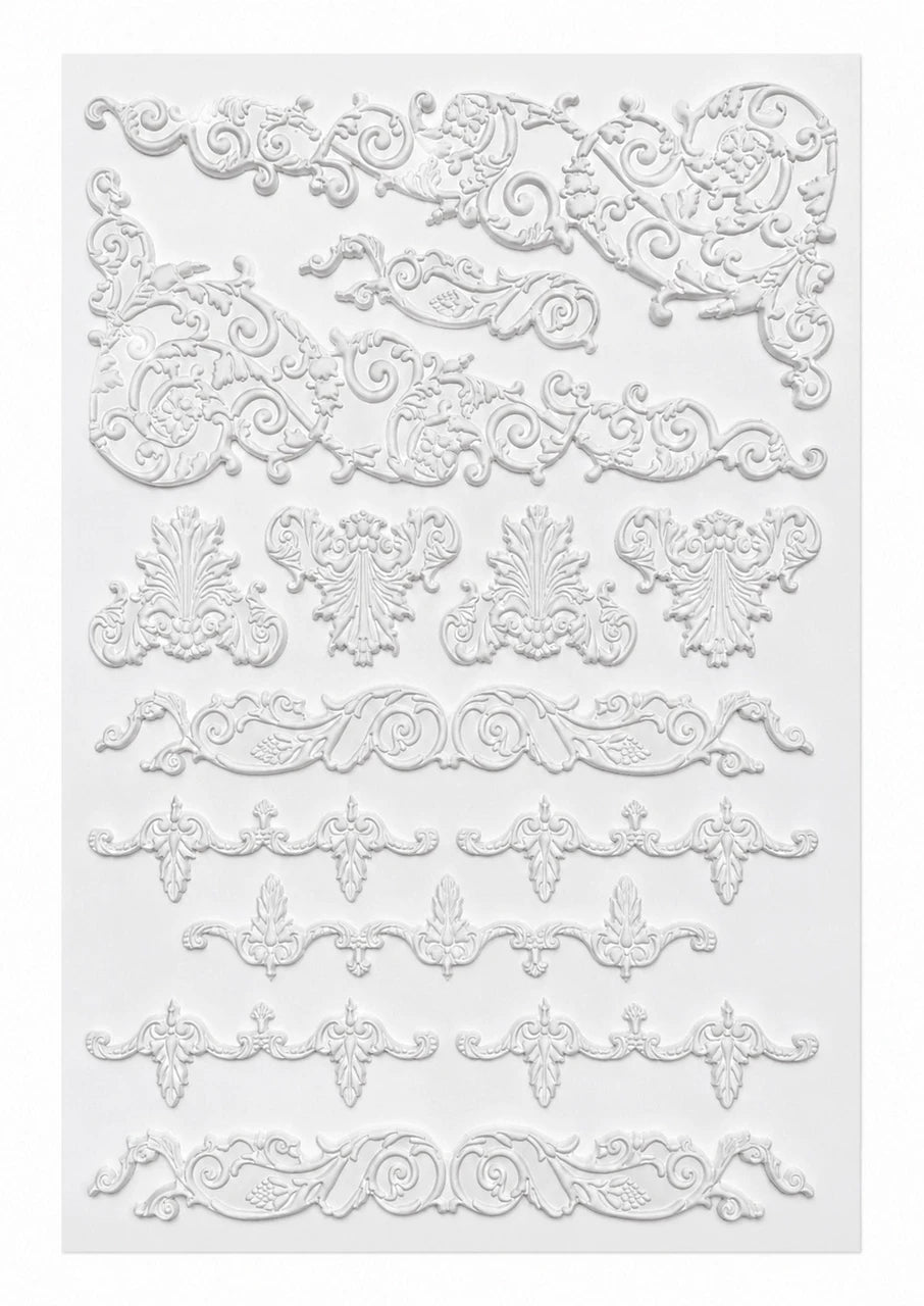 Decoupage Queen - LaBlanche Vintage Border Flourish Embellishment Sticker Sheet