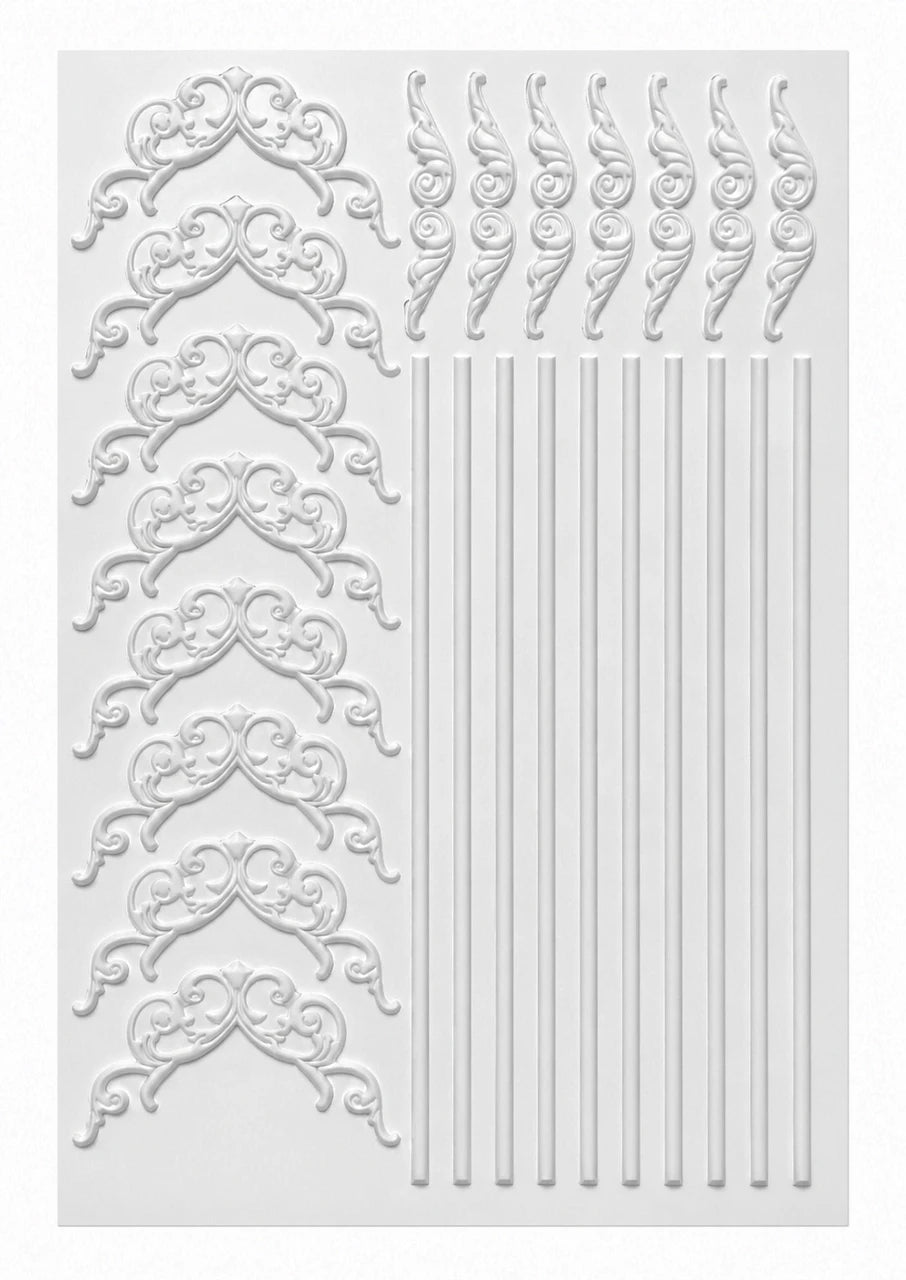 Decoupage Queen - LaBlanche Decorative Trim & Border Embellishment Sticker Sheet