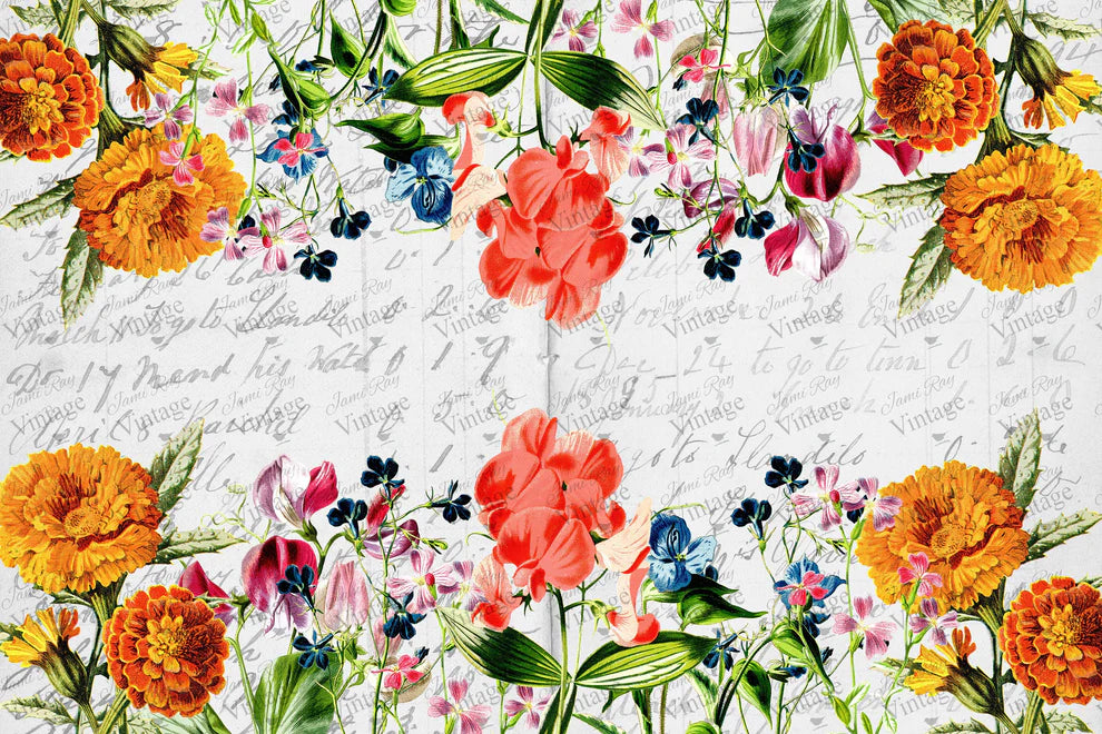 JRV Decoupage Paper - Summer Flower Garden