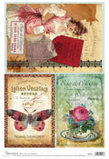 Decoupage Queen Rice Paper A3 - Calambour - Three Shabby Scenes