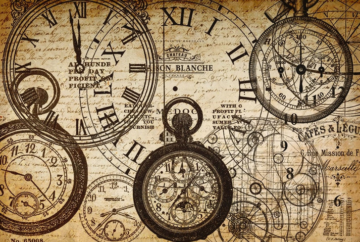 Roycycled Decoupage Paper - Tick Tock