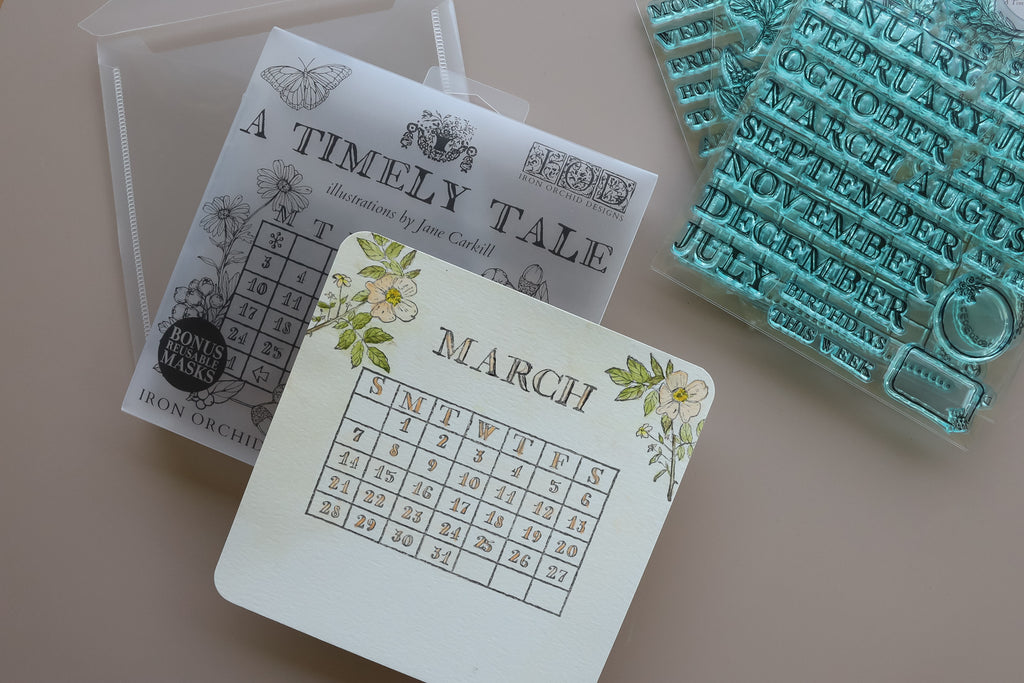 IOD Stamp Set - A Timely Tale