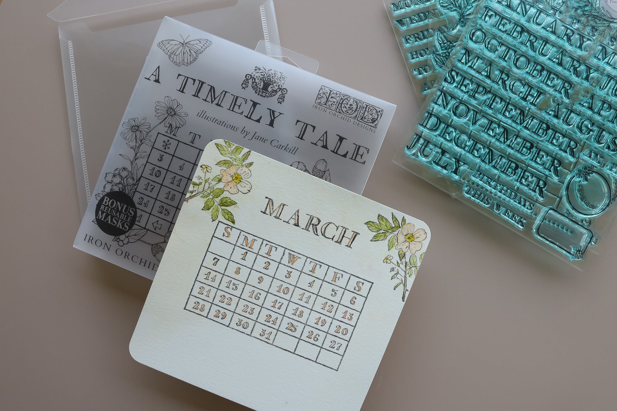 IOD Stamp Set - A Timely Tale