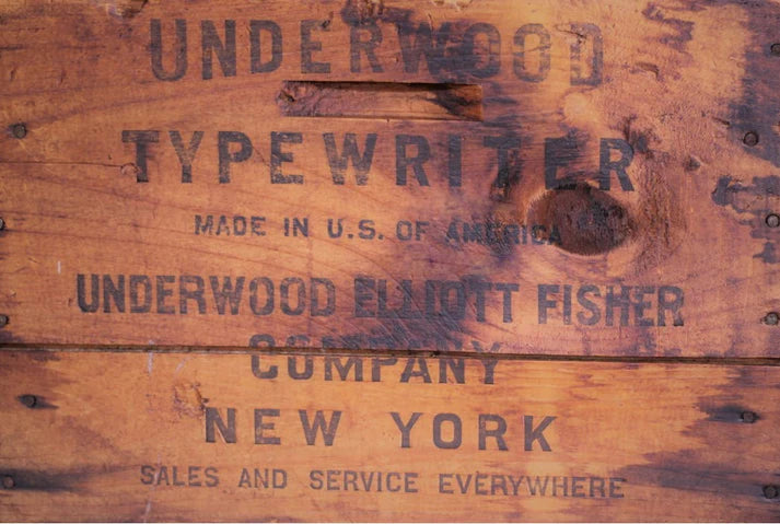 Roycycled Decoupage Paper - Underwood Crate (Typewriter)