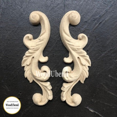 WoodUBend Leafy Scrolls (Pair) #2437