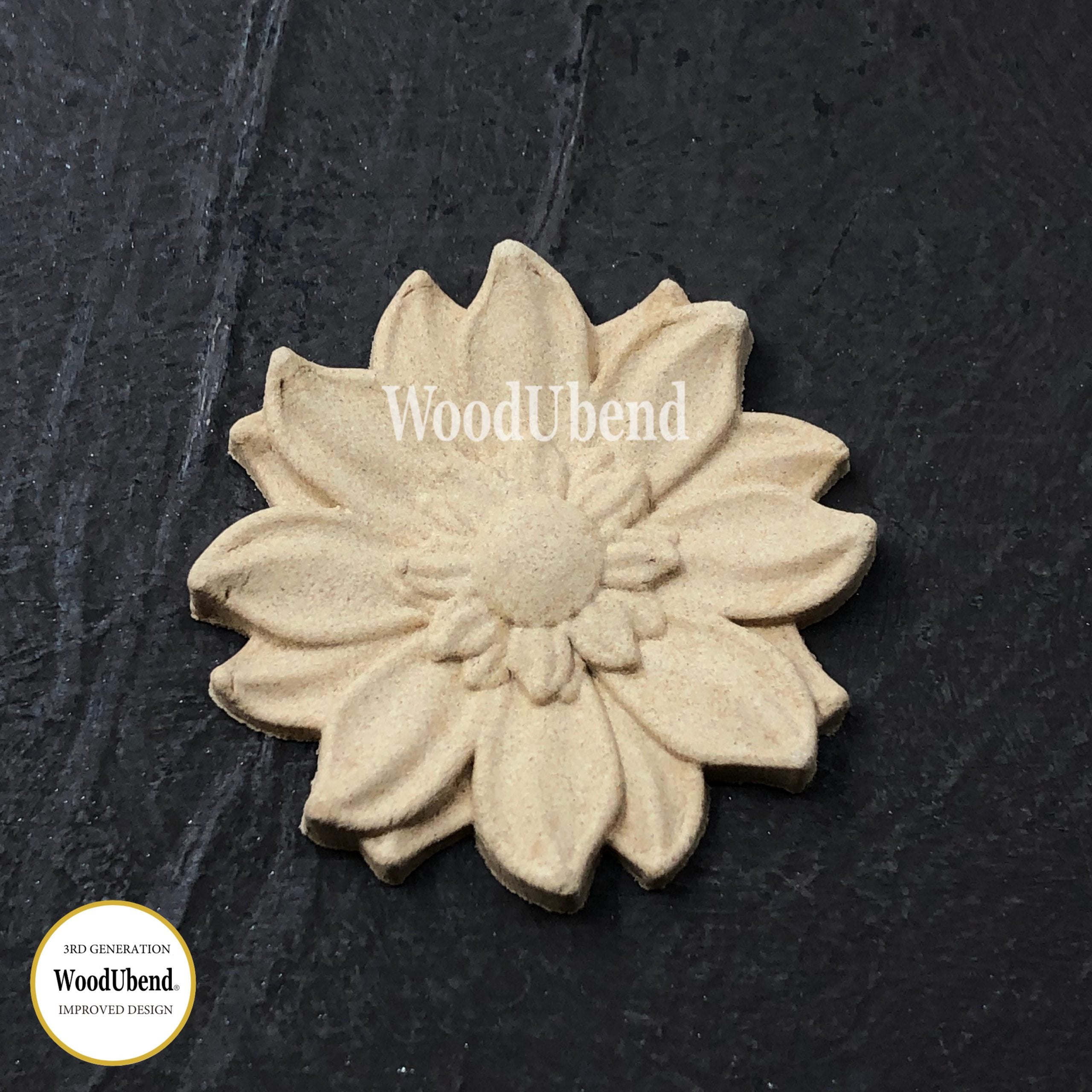 Woodubend Rounded Petal Flower #0354