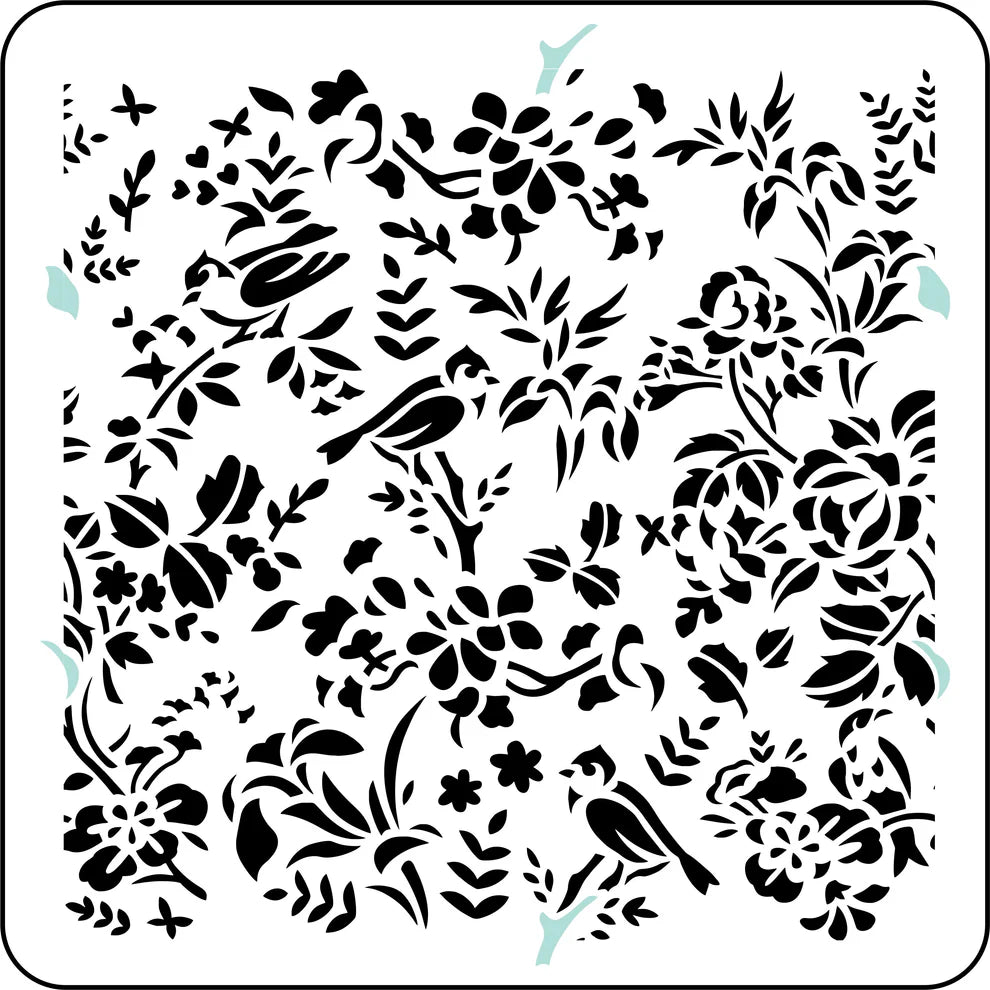 JRV Stencil - Bird Toile