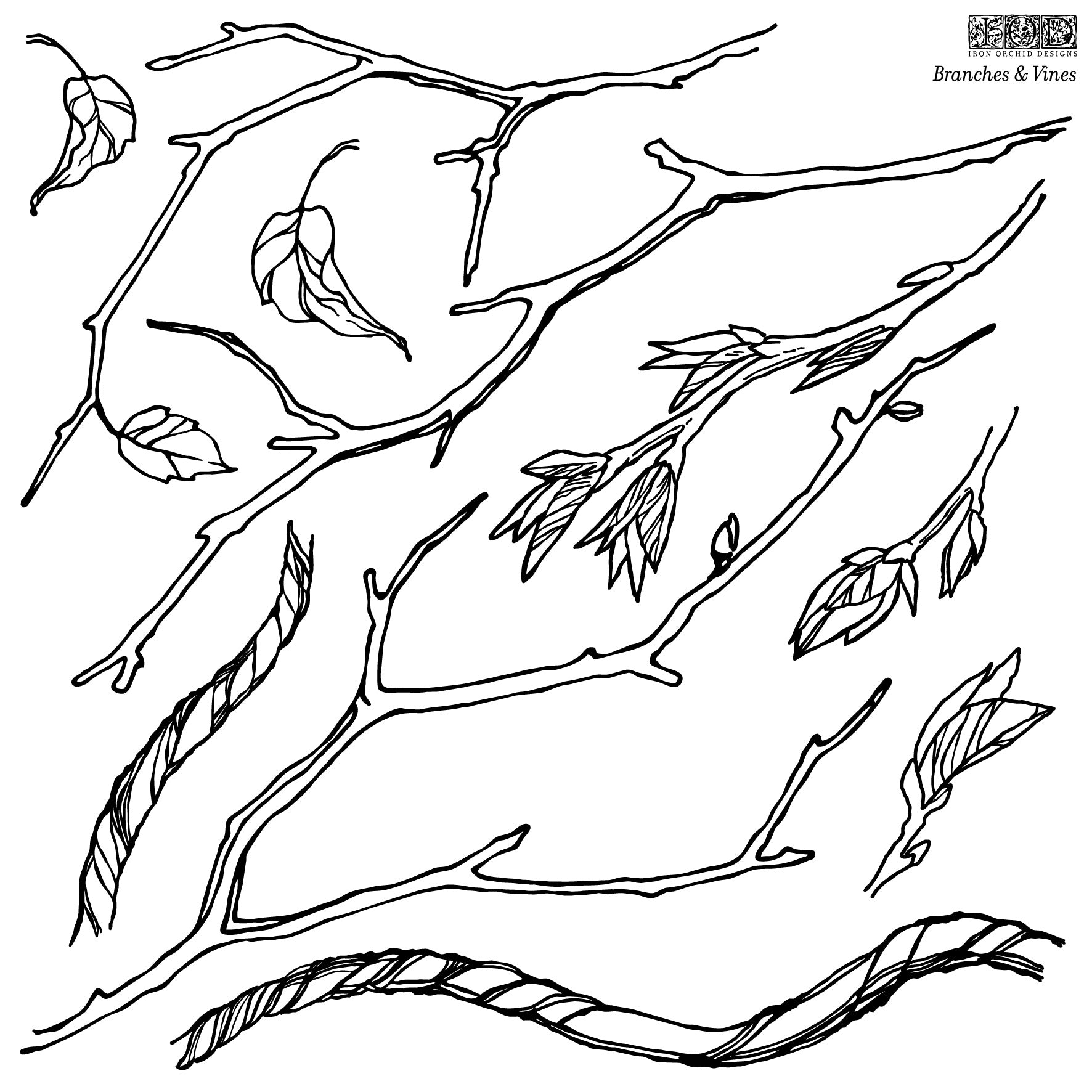 IOD Stamp - Branches & Vines (Retired)