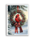 Decoupage Queen Rice Paper A4 - Cardinal Wreath