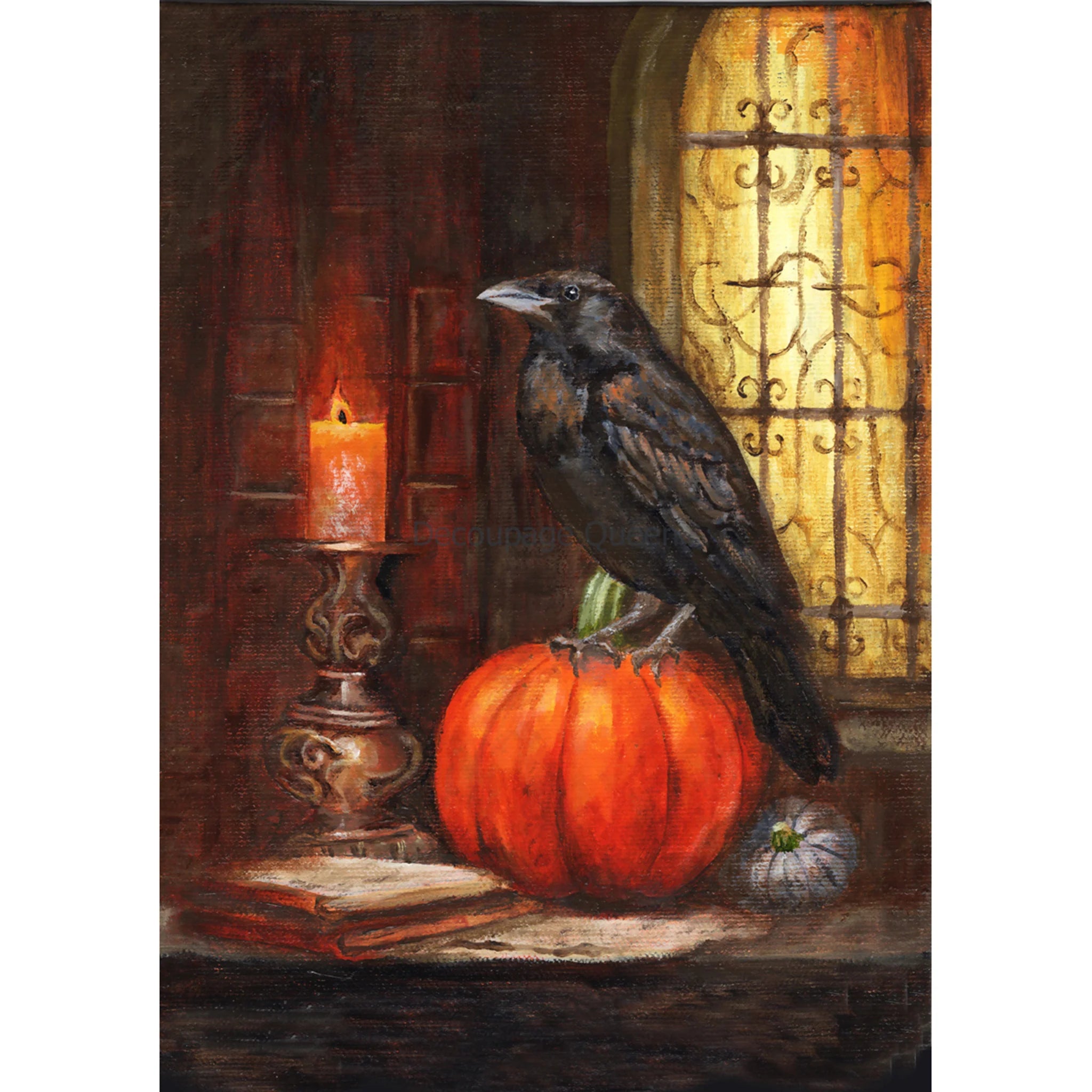 Decoupage Queen Rice Paper A4 - Gothic Raven